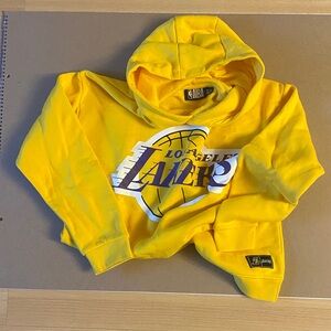 NBA (Authentic)~ KIDS (Yellow) LA LAKERS Logo Hoodie. Size:12/13 ~ New w/o Tag